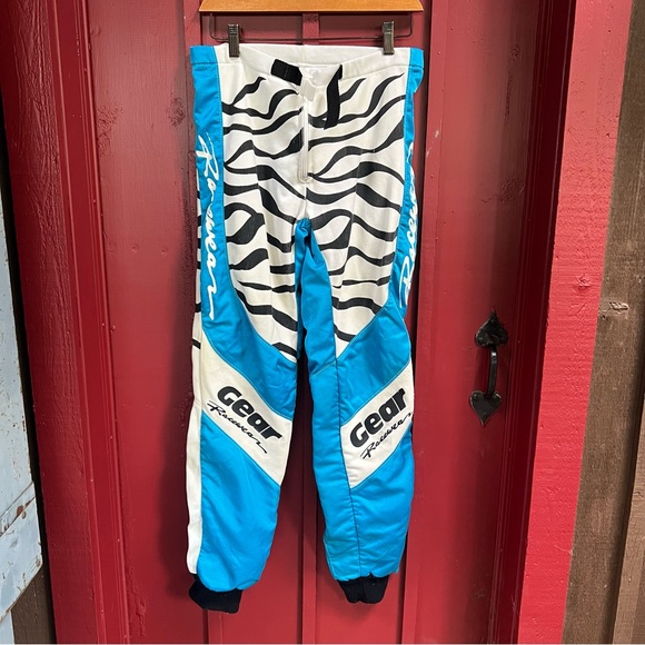 Motorcross Pants Vintage GEAR Racing! Zebra stripes!  🏍️ 🔥 - Picture 1 of 9